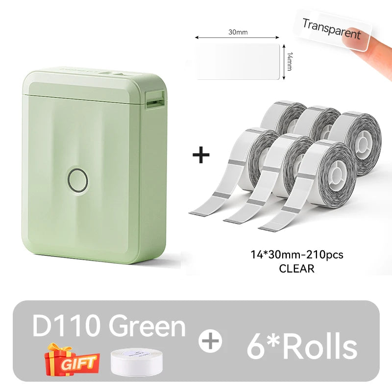 Niimbot D110 Mini Portable Thermal Printer Smart Pocket Self-adhesive Label Printer Bluetooth Price Label Sticker Maker For Home