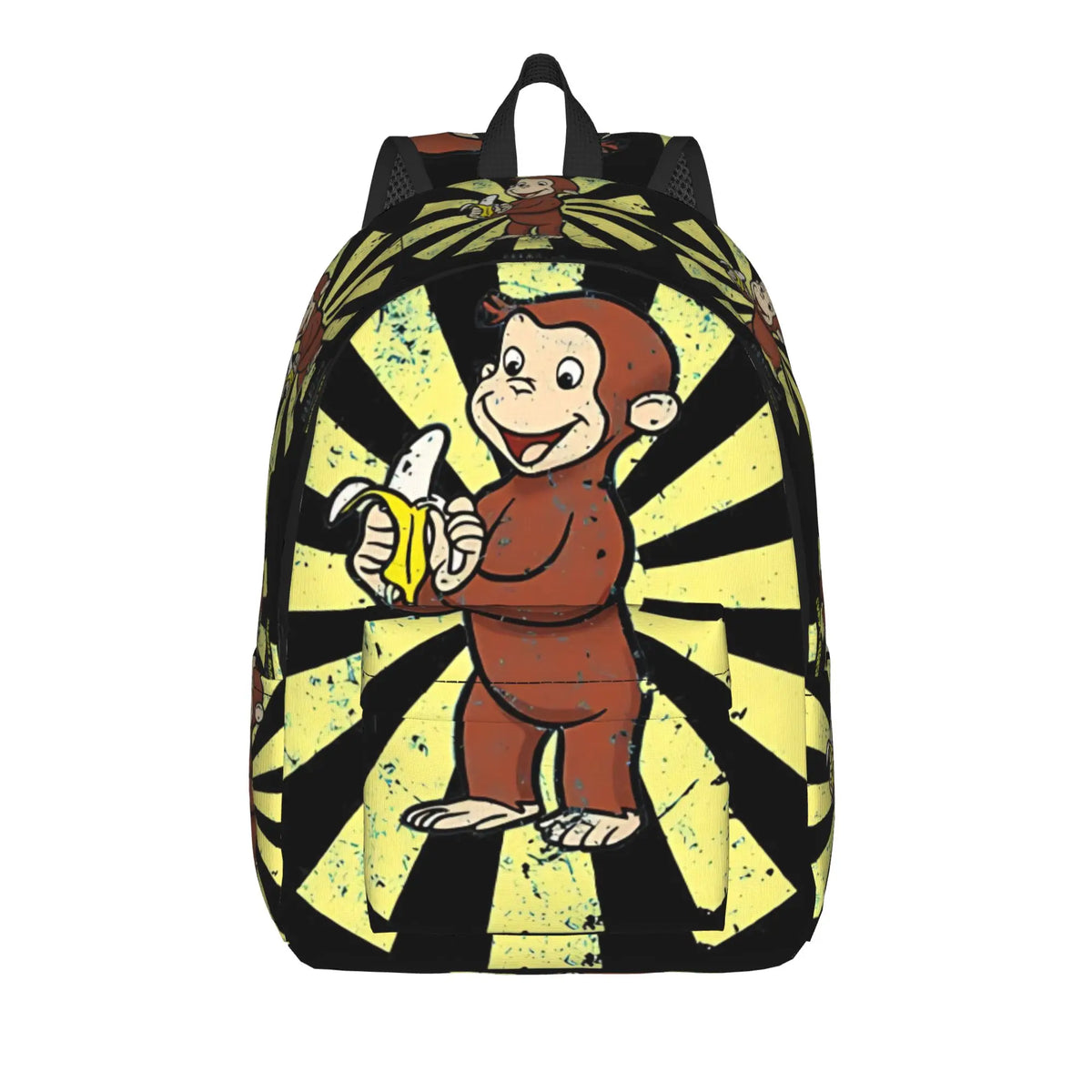 Curious George Multifunctional Stickers Backpack  Trekking Backpacks Student Colorful Soft High School Bags Style Rucksack
