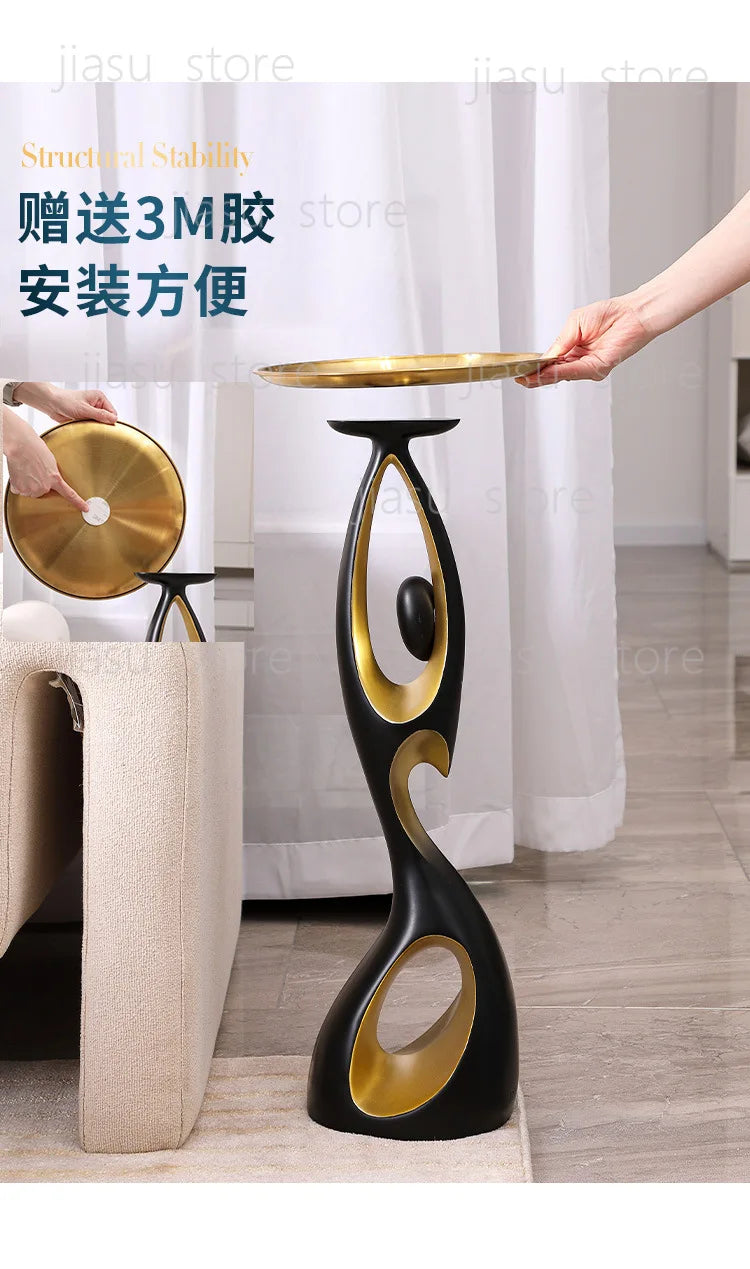 Modern Light Luxury Floor Standing Ornament, Large Home Art Decor for Living Room Model Room Housewarming Gift