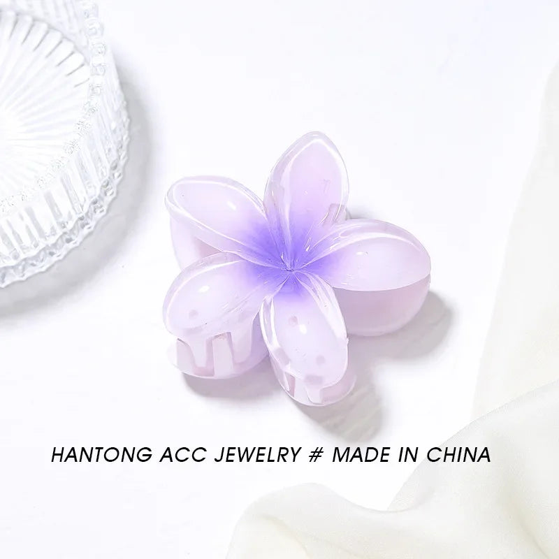 Plumeria Hair Clips Flower Hair Claw Clip Trendy HairClips Korean Hair Accessories For Girls