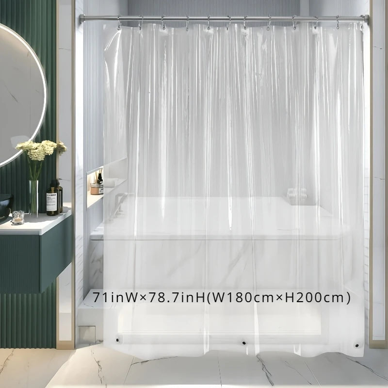 Shower Curtain Transparent PEVA Transparent Shower Curtain Bathroom Accessories Comes With 3 Magnets And 12 Anti-rust Grommets