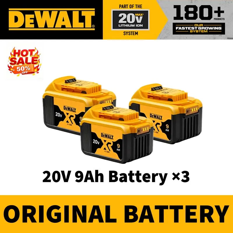 100% Genuine DEWALT 20V Max 2/5/6/9Ah Battery Charger Combo Li-Ion XR Series for Power Tools Battery DCB200,DCB202,DCB205,DCB206
