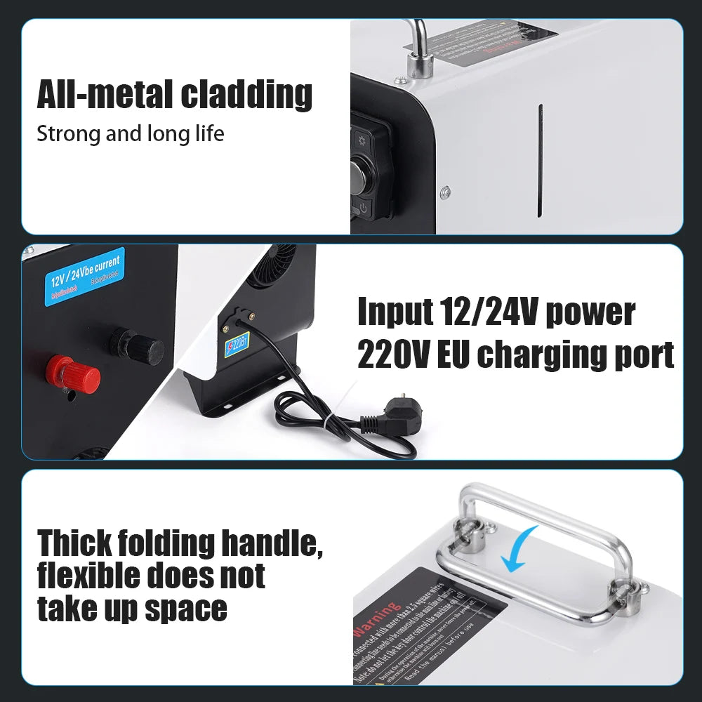 White vertical new 2/8KW Car Heater Diesel Air Heater Be common Bluetooth version 12V/24V/220V  camping for Truck Boat Bus RV