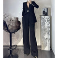 Fashion Solid Color Women 2 Piece Pants Sets With Blazer Single Button Slim Fit Elegant Clothing Jacket Trousers Outfits 2026