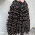 Pre-Separated Feather Crochet Human Hair Bundles Jerry Kinky Curly Deep Wave Hair Miracle Knots Braiding hair for Women