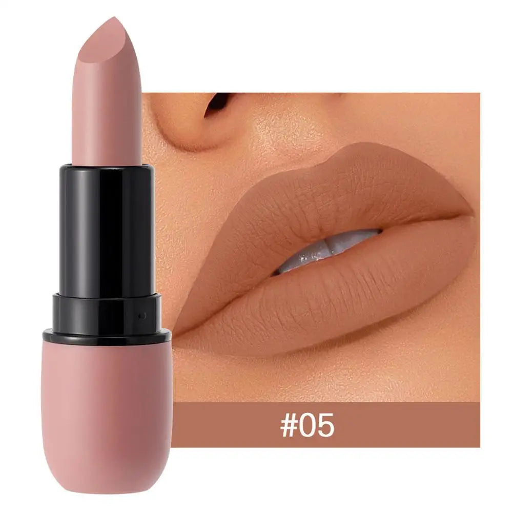 Velvet Matte Lipstick Matte Soft Hydrate Glossy Lipstick Long-Lasting Waterproof Lip Gloss High Pigmented Lip Stick Stain Makeup