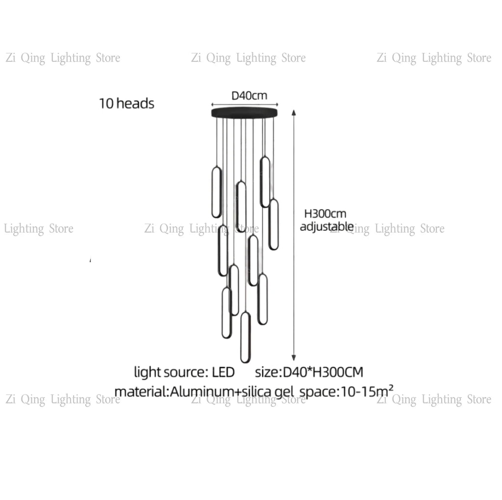 Modern LED Pendant Light Minimalist Chandelier Nordic Hanging for Living Room Restaurant Villa Loft Ceiling Staircase