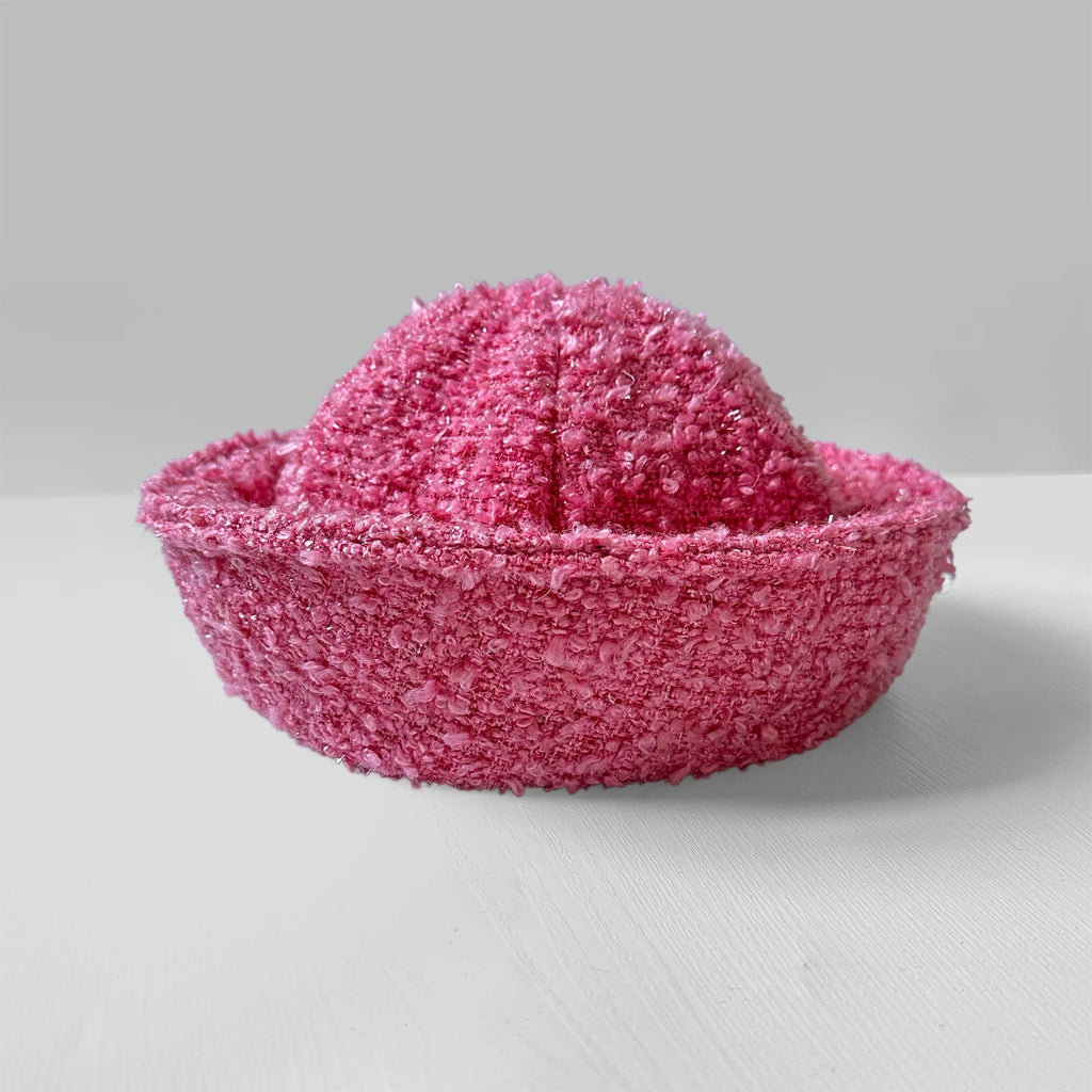 Fall Elegant Tweed Berets for Women Sailor Hat Japanese Versatile Naval Winter Fashion Party Warm Cute Jk Y2K Bucket Hat