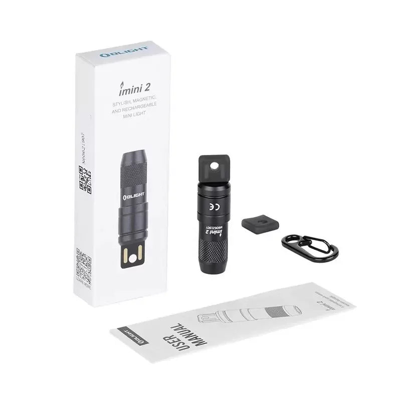 Olight Imini 2 Ultra Mini Usb Rechargeable Keychain 50 Lumens Lightweight Portable For Outdoor Edc Camping Daily