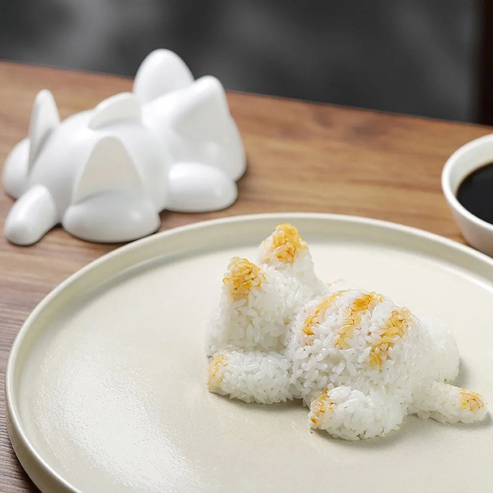 Cute Cat Animals Shape Sushi Molds Plastic Kids Rice Mashed Potato Pumpkin Mash Molds Baking DIY Tools Supplies Kitchen Gadgets