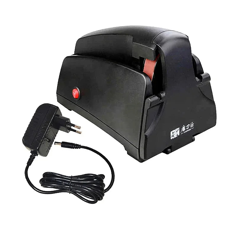 Knife Sharpener Electric, 4-Stage Professional Sharpener with 120-1000# Grit Sanding Belt, Fast & Precise for Kitchen Chef Tools