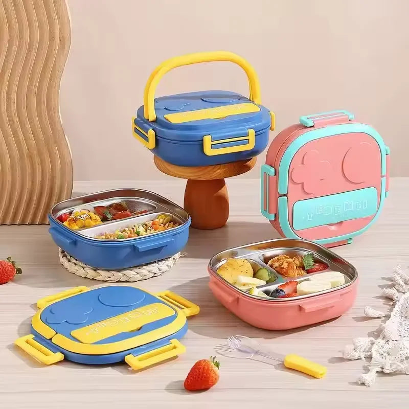 304 Portable Stainless Steel Lunch Box Baby Child Student Outdoor Camping Picnic Food Container Bento Box Outing Tableware
