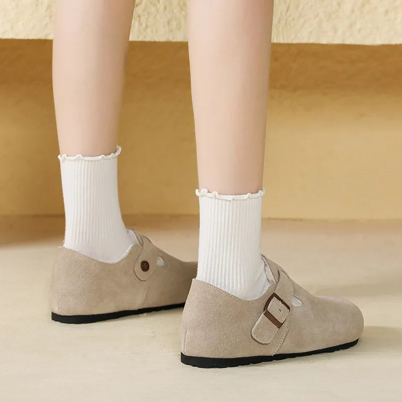 High-quality Vintage Fashion Suede Leather Sandals, Unisex, Spring and Autumn Trendy Premium Slippers