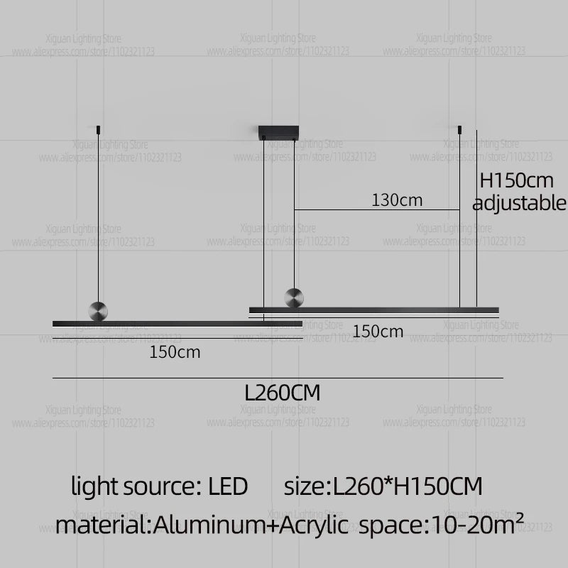 LED Restaurant Chandelier Modern Minimalist Kitchen Ceiling Light Dining Table Pendent Lamp Bar Pendant Light Indoor Lighting