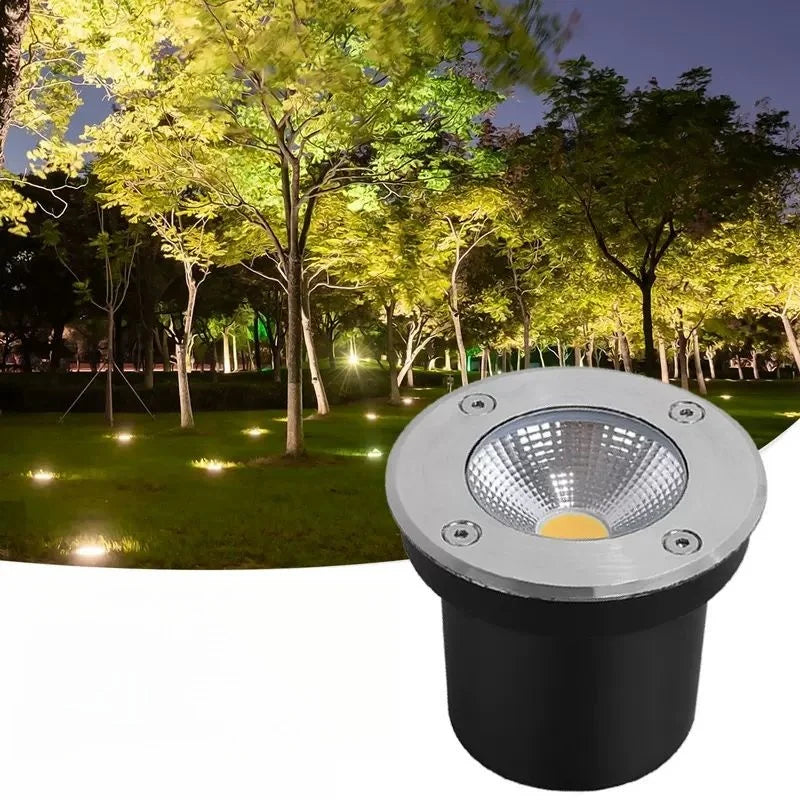 5W 10W 12W 15W Led Garden Underground LampsOutdoor IP67 Waterproof Buried Garden Path Spot Recessed Underground Light Warm White
