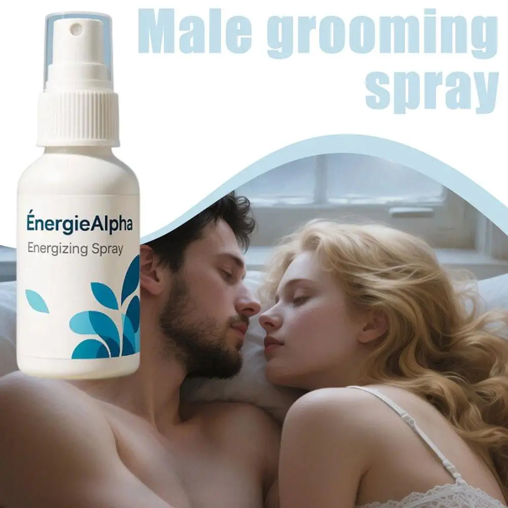 Male EnergieAlpha Energizing Active Energy Spray - Long-Lasting Fragrance & Oil Control, Portable for Confidence Boost Anytime