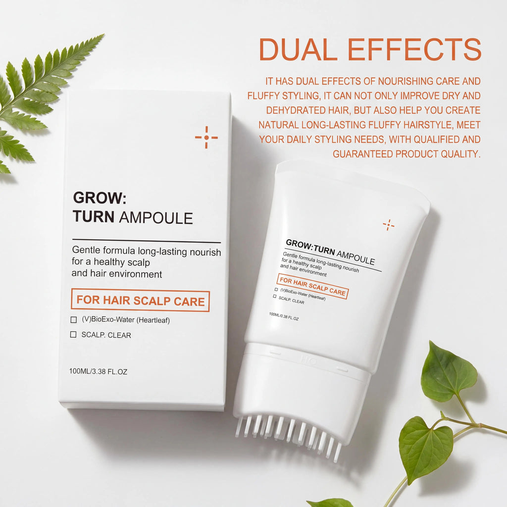 Volumizing Hair Serum Deep Nourish Care Repair Damaged Hair Roots Improve Scalp Environment Scalp Massager With Built-In Brush