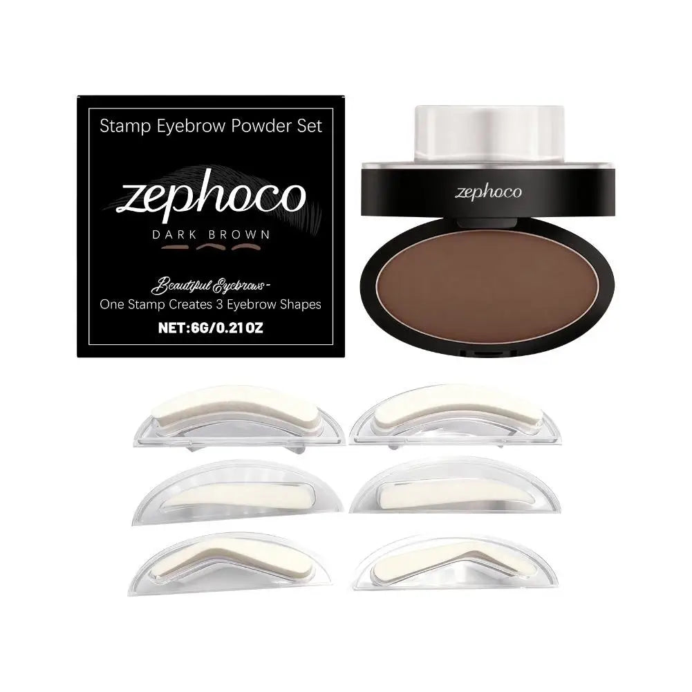 Makeup Tool Eye Brow Stamp Powder Stamp Tint Stencil Kit Cosmetics Professional Makeup Waterproof Eye Brow Stamp Lift Eyebrow