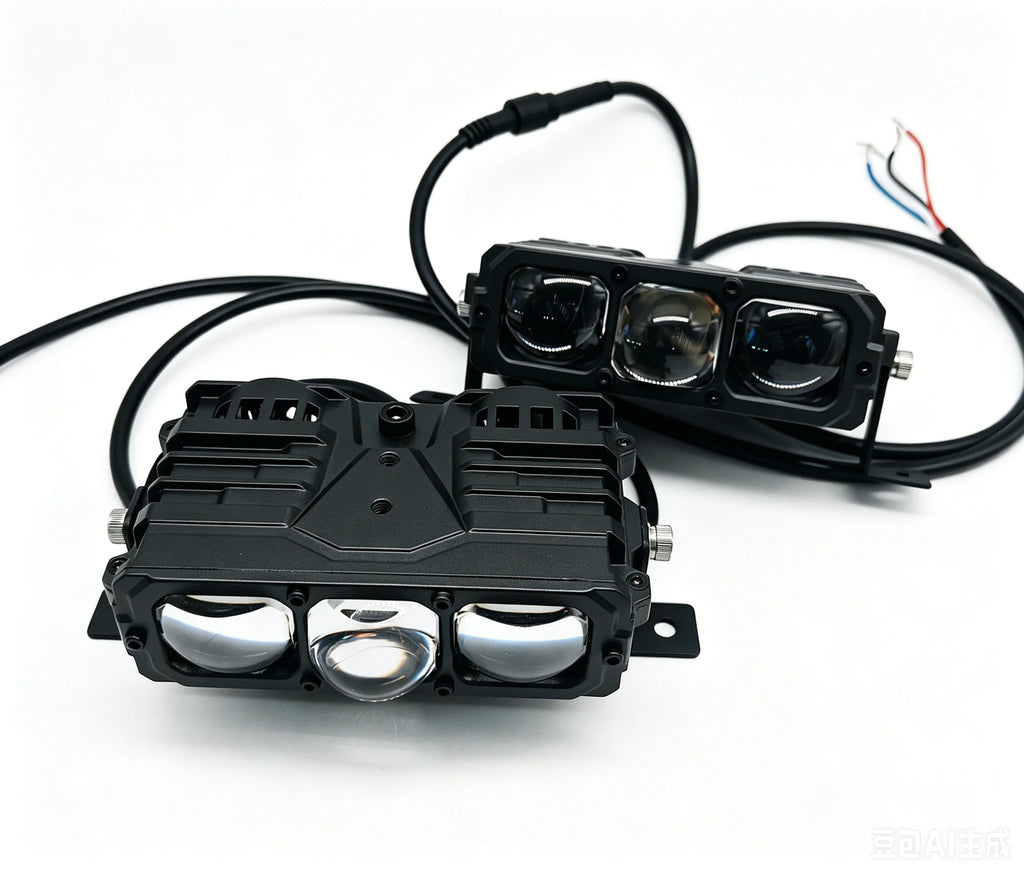 New Universal Auxiliary SpotLight Car Work Lights 3Lens Projector Grille Light Driving Light For Truck/Offroad/UTV/ATV 12/24V