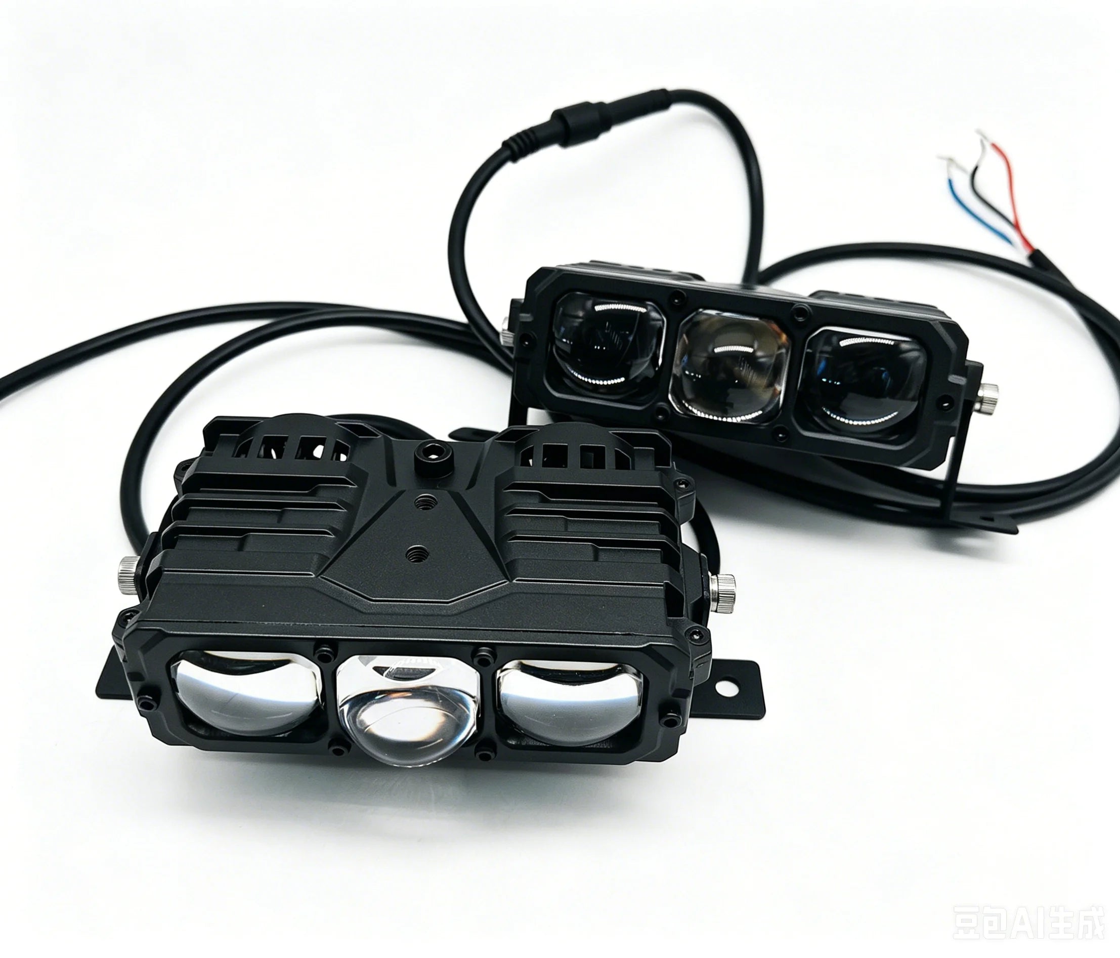New Universal Auxiliary SpotLight Car Work Lights 3Lens Projector Grille Light Driving Light For Truck/Offroad/UTV/ATV 12/24V