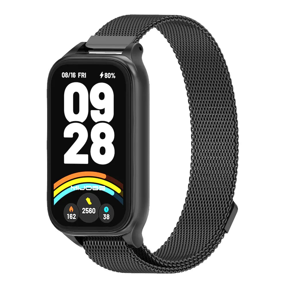 Strap For Mi Band 9 Active Watchband For Xiaomi Smart Band 8 Active Metal Wristband for Mi Band 9 Active correa Stainless Steel