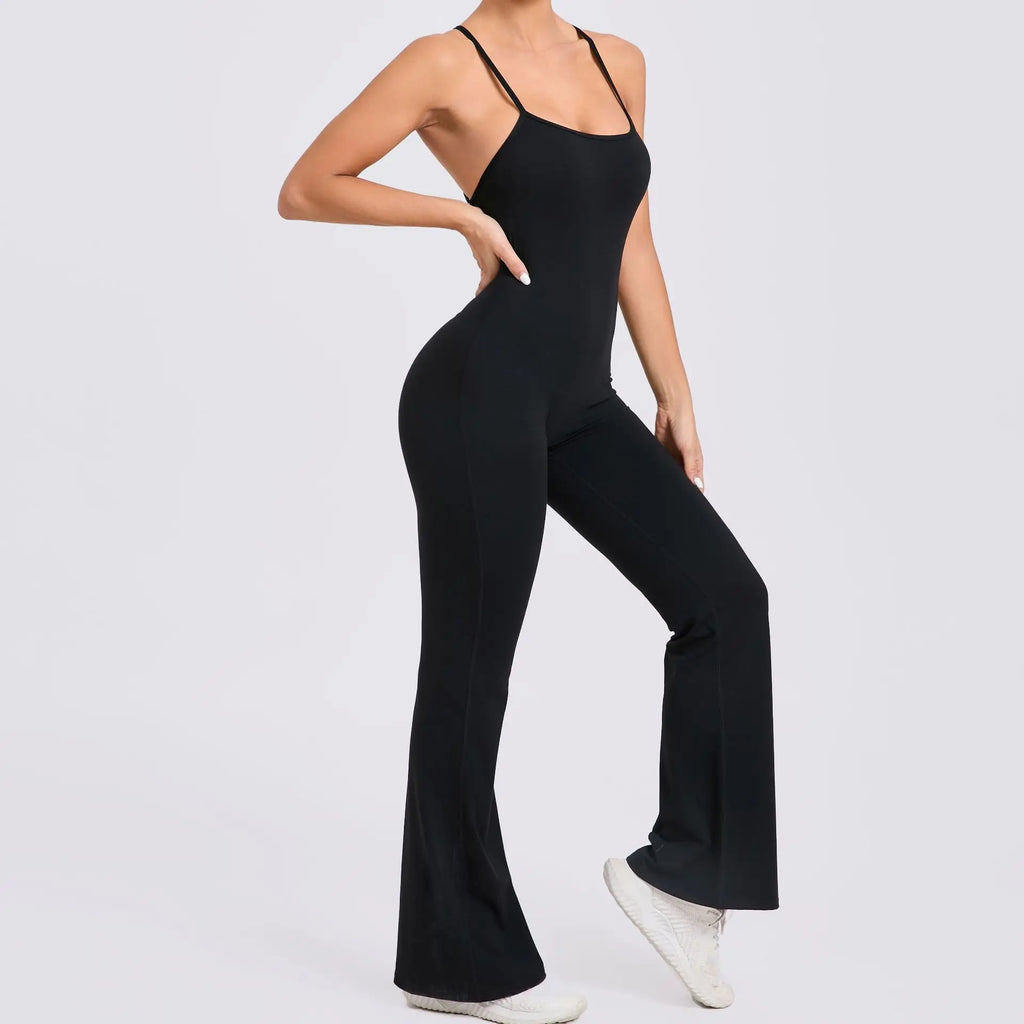 Female Sexy Back V Gym Set Woman Training Yoga Suit Wide Leg Sportswear Woman Sports Suit Clothes Fitness Elastic Training Suits