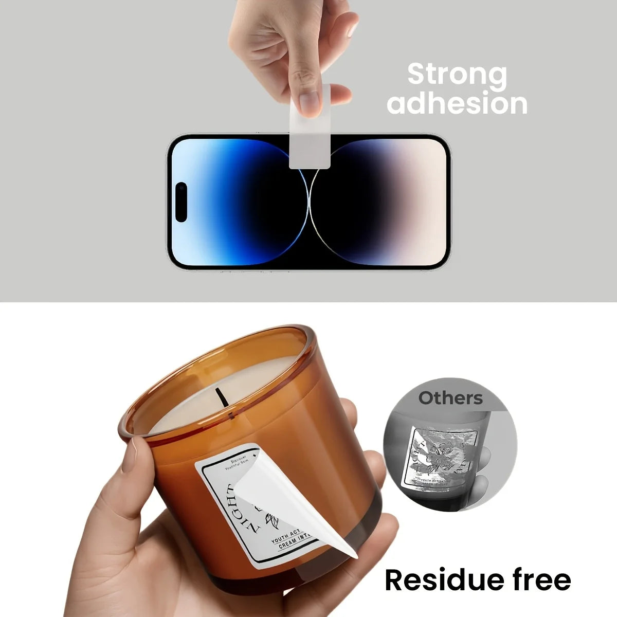 Glossy Thermal Sticker Labels, 4 Rolls Oil Resistant Scratch Resistant Multi-purpose White Label Tape Fit for All Kinds of Label