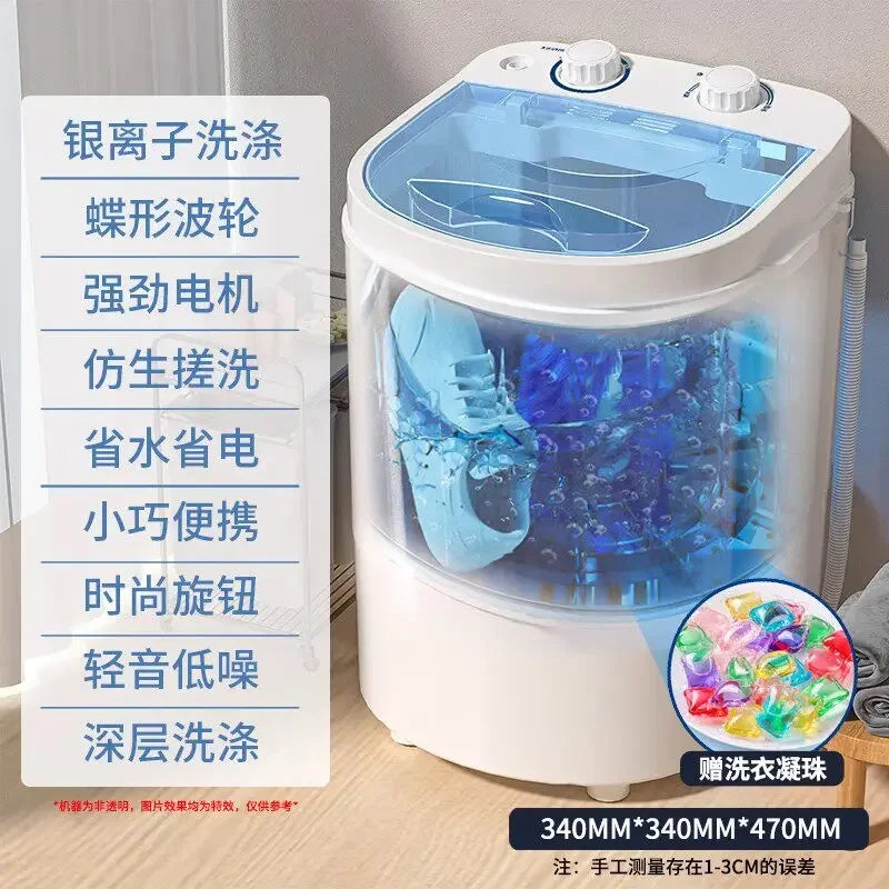 220V VCJ Washing Machine Washer Dryer Combo for Home Dormitory Full Semi Automatic Single Tub