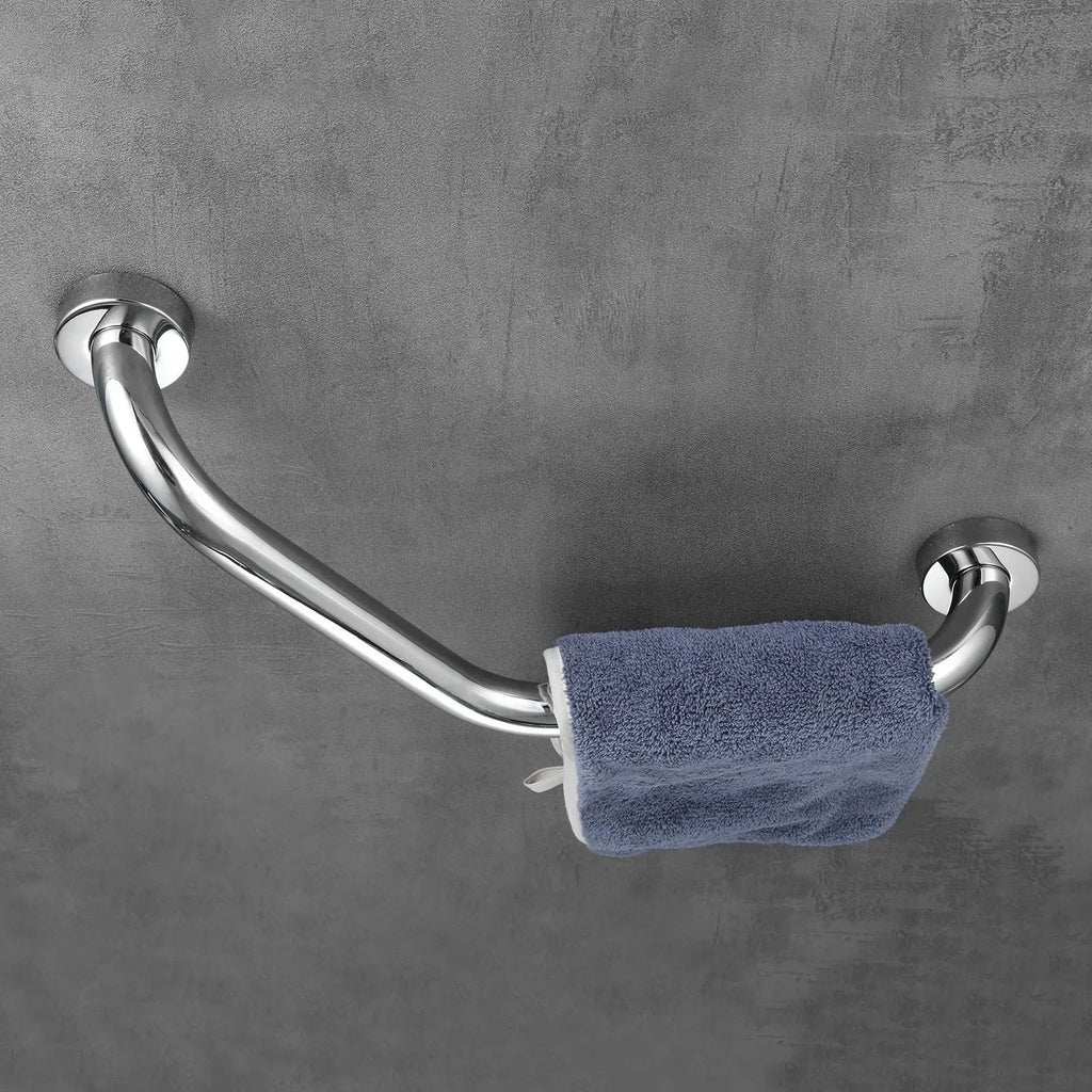 1pc Bathroom Grab Bar Stainless Steel Durable Shower Bathtub Arc Handle Grip Bathroom Toilet Elderly Disabled Safe Facility Help