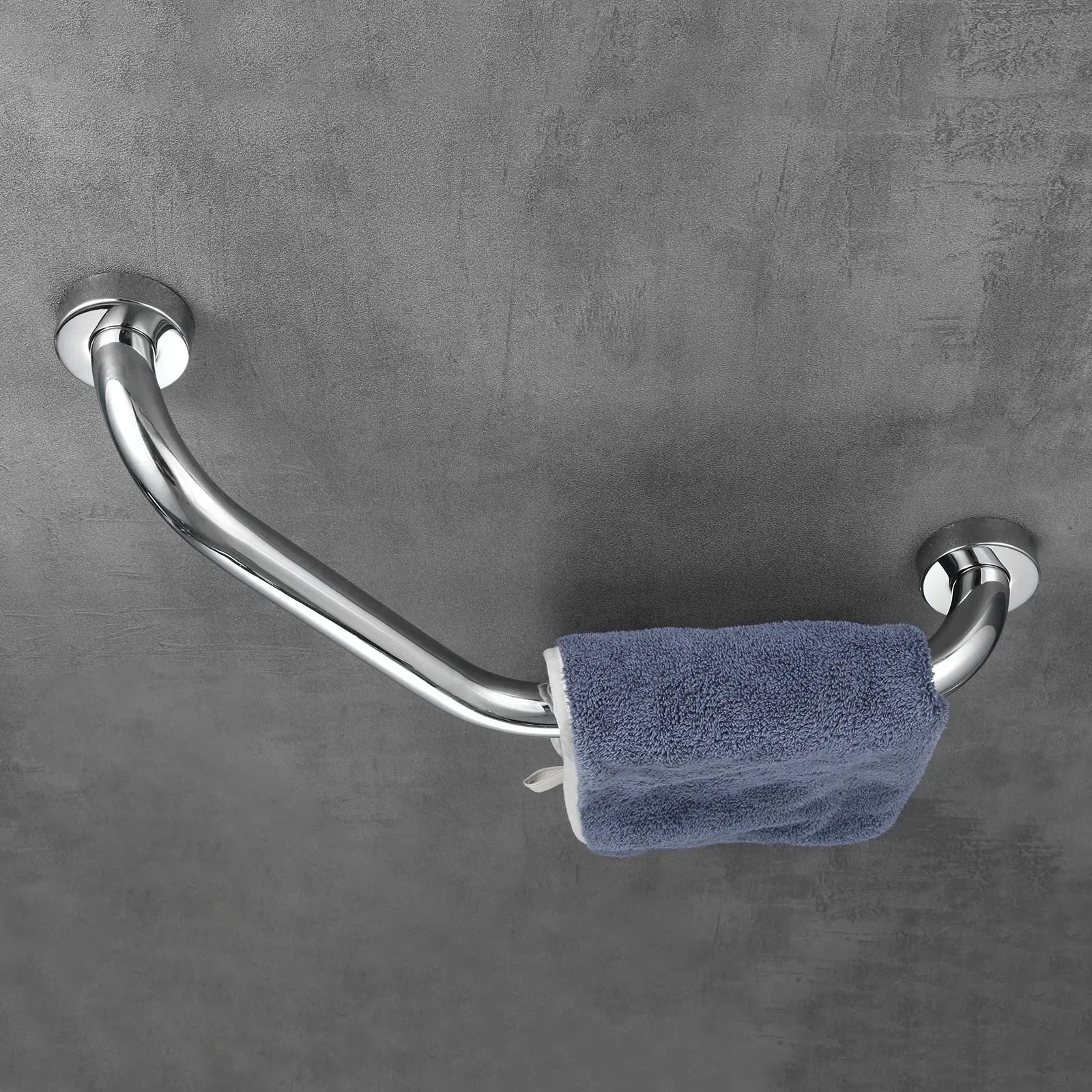 1pc Bathroom Grab Bar Stainless Steel Durable Shower Bathtub Arc Handle Grip Bathroom Toilet Elderly Disabled Safe Facility Help