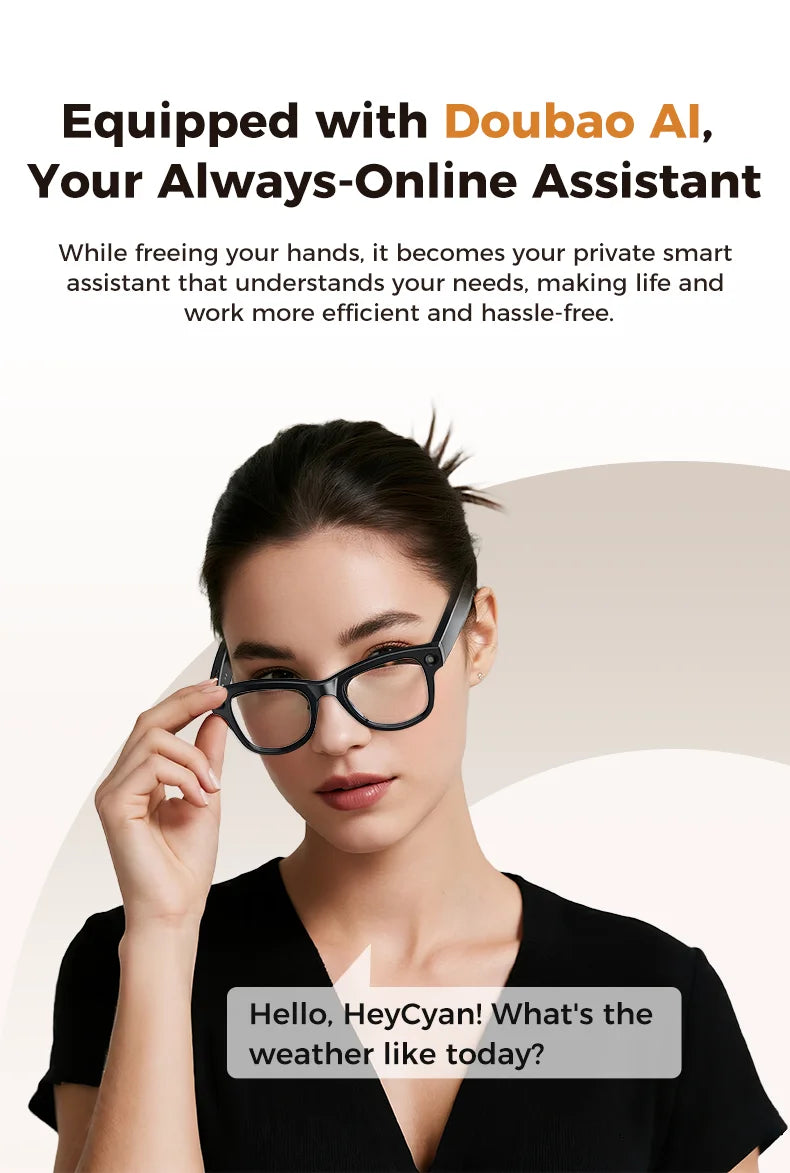 2026 AI Smart Glasses With 8MP Camera AI Voice Contorl Photo Recognition Shooting Video 150+Translation Photochromic Glasses Men