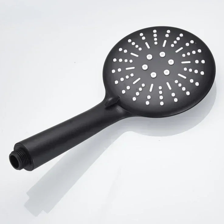 Black Wall-Mounted Shower Mixer Faucet - Single Handle Hot/Cold Water Control Valve for Household Bathroom Accessories