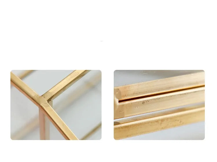 Vintage Brass Glass Tissue Box Living Room paper Storage Holder Tea Table Desktop Paper Box Hotel Restaurant Tissue Organizer