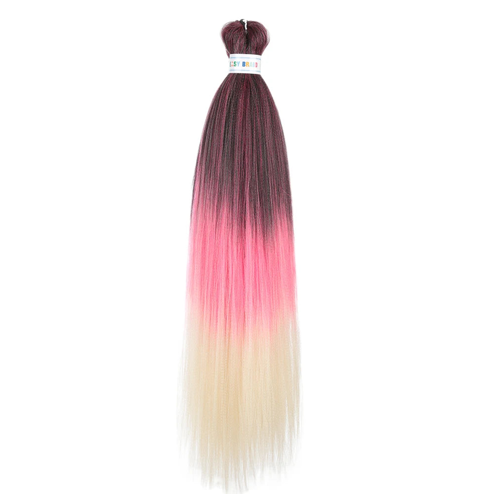 Ombre Kanekalon Braiding Hair Extensions Pre Stretched 26 Inch Synthetic Hair for Afro Jumbo Box Braids Natural Looking