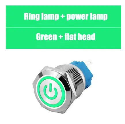 5PCS Metal Push Button Switch 12/16/19/22mm Momentary Latching Electric On/Off Power Start/Stop LED Light 5V 12V 220V Red Blue