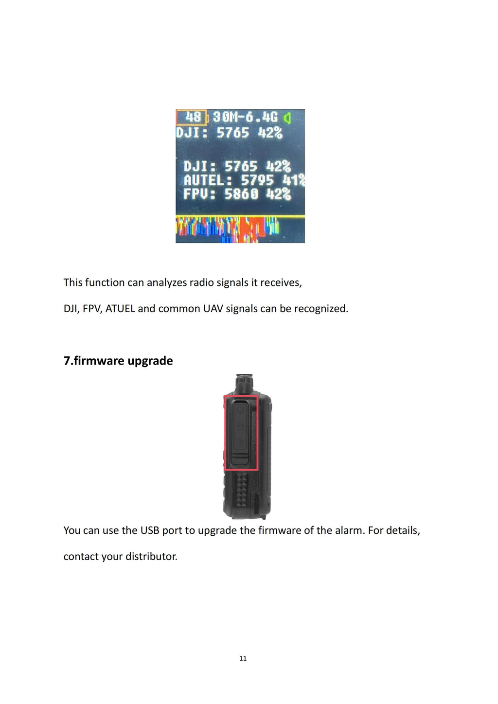 Portable Handheld Mobile Anti-Drone System Remote Control Drone Detection for Security & Protection