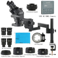 55MP 48MP 4K HDMI USB Video Camera Rotatable Universal Articulating Arm Stand 3.5X-180X Simul Focal Trinocular Stereo Microscope