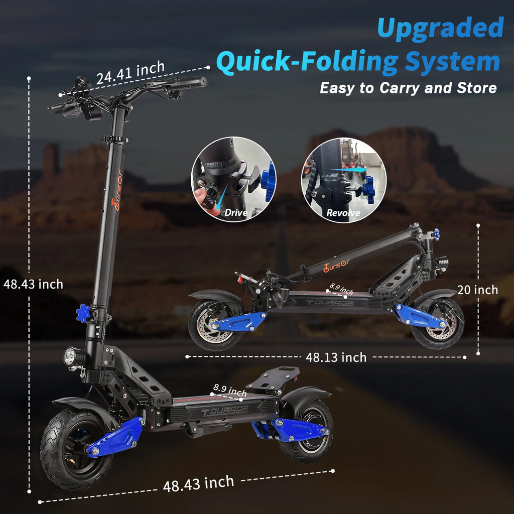 Heavy Duty X1 Electric Scooter 1000W Brushless Motor 100KG Max Load 35KM Range Dual Shock Absorption and Foldable Frame