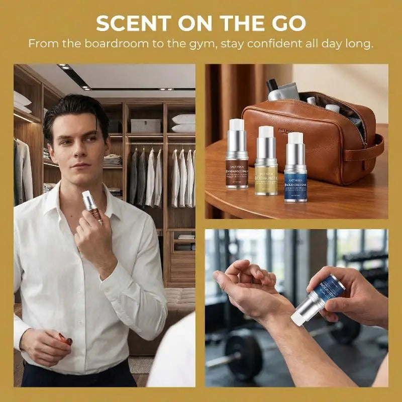 Sandalwood Balm for Men Portable Solid Perfume Long Lasting Scent  for Dating Party and Gifts