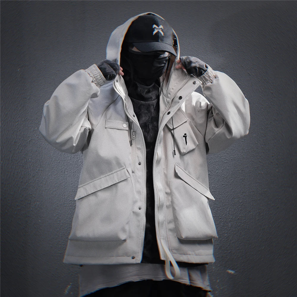 11 BYBB'S DARK 2025 Tactical Jackets Hooded Windbreaker Mens Cargo Function Jacket Fashion Coats Outwear Techwear Streetwear  ﻿