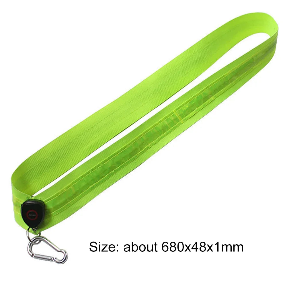 Reflective Straps Rechargeable LED Reflective Running Belt for Men Women Night Safety Outdoor Hiking Jogging Walking Light Gear