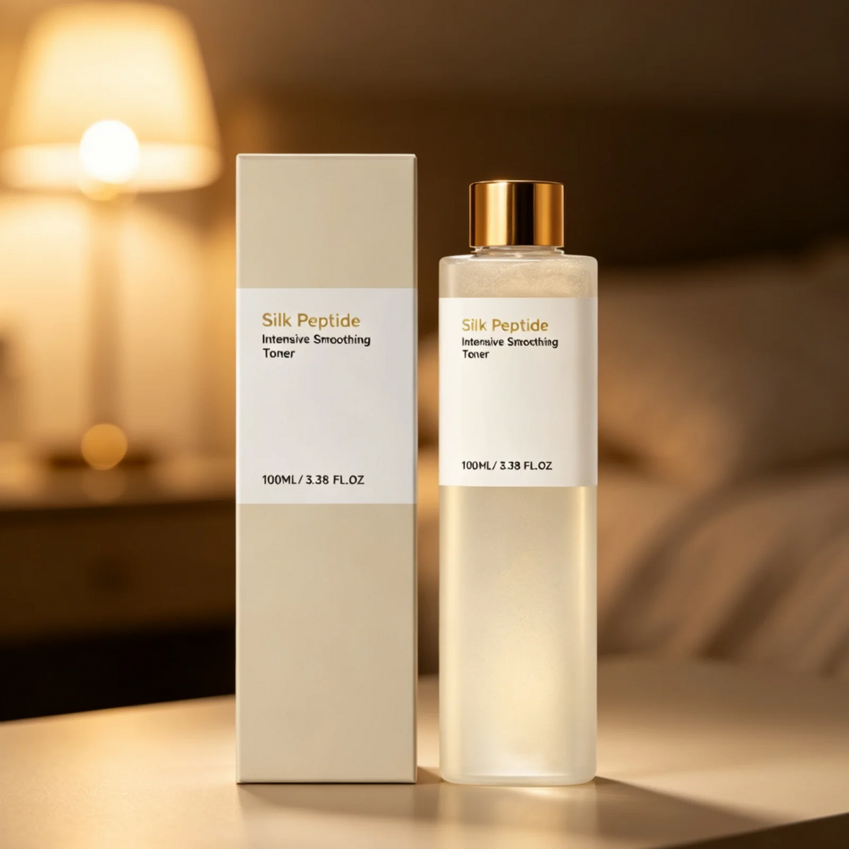 Silk Peptide Toner Long Lasting Moisturizing Deeply Nourishing Revitalize Skin Smoothing Gentle Intensive Smoothing Toner 100ml