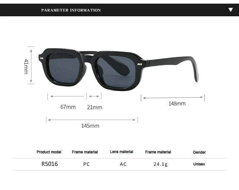 Classic Small Square Sun Glasses Women Men High Quality Sunglasses Travel Driving Candy Color Shades UV Protective Glasses