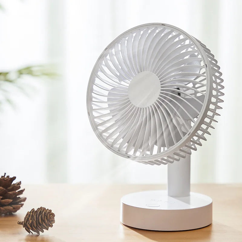 HOMEFISH Portable Oscillating Standing Fan with Remote Controller Foldable Rechargeable Battery Powered Pedestal Fan for Camping