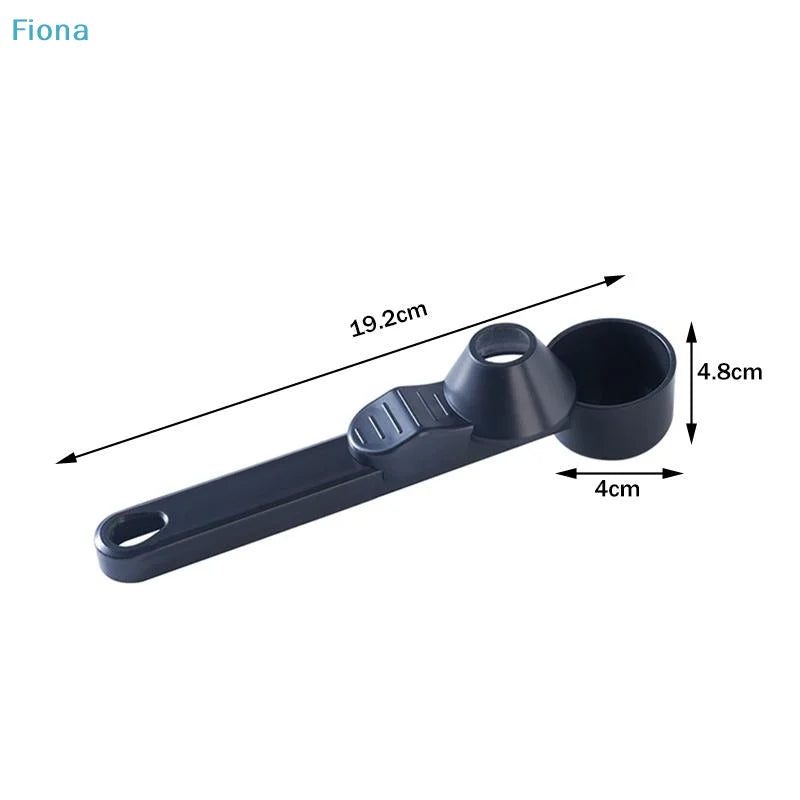 ✔Spill-Proof Protein Powder Sliding Spoon Reusable With Longer Handle Coffee Scoop Measuring Spoon Funnel Kitchen Gadgets