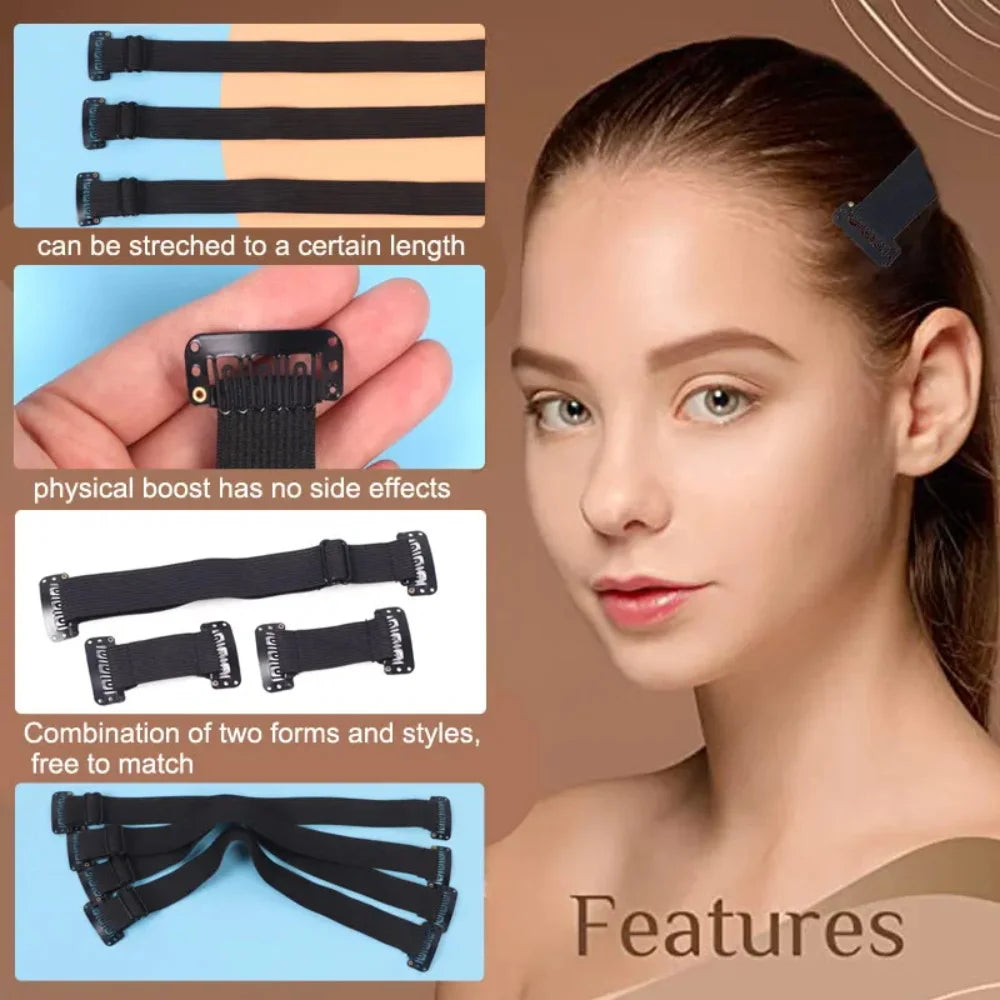 Portable Facelift Bands Adjustable Invisible Eyebrows and Eyes lift Reusable women Elastic Stretching Strap Hairpin Hair Holder