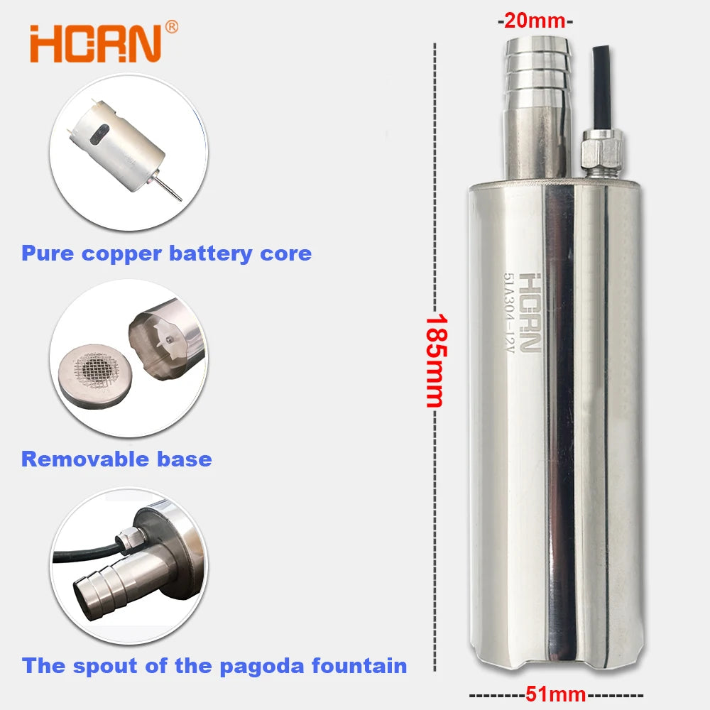 12V/24V 130W Portable DC Submersible Electric Pump For Diesel Fuel Delivery Water Sewage Suction Transfer Electric Pump 60L/Min