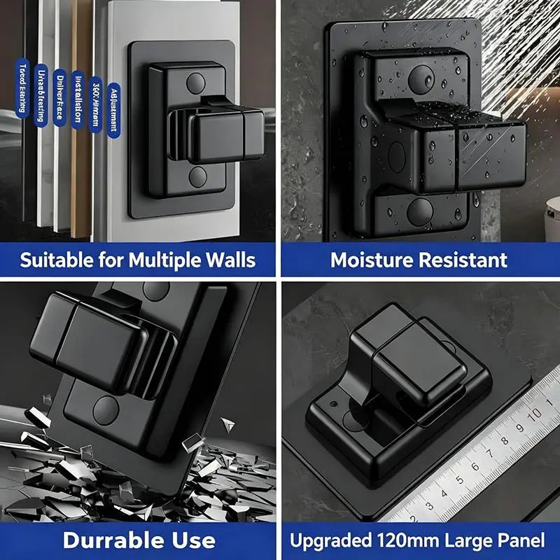 Shower Head Holder 1Pcs Self Adhesive No Drill Punch Free Adjustable Wall Mount Bracket for Outdoor Patio Shower