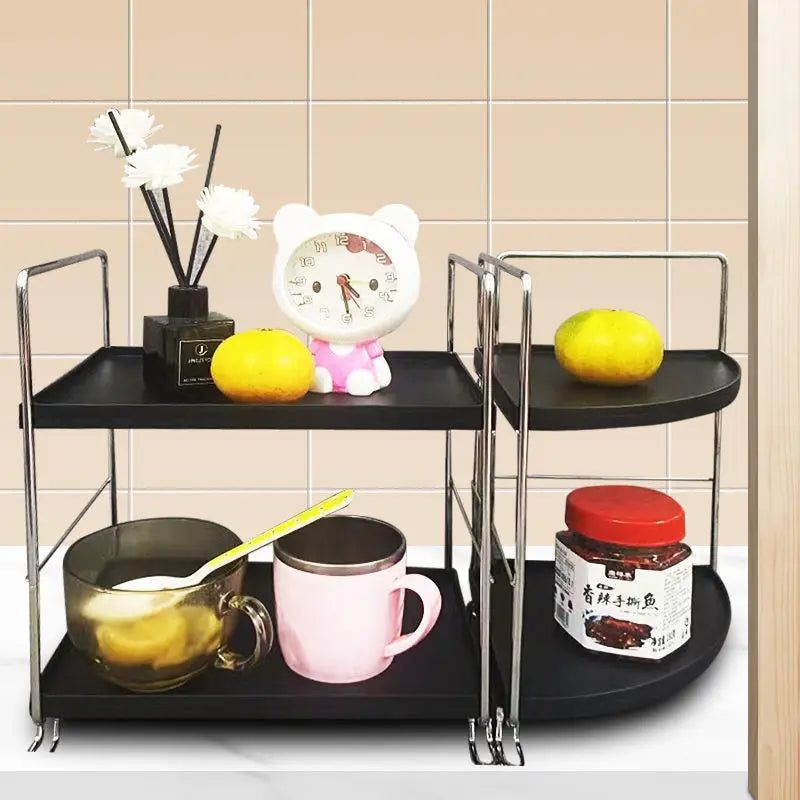 Desktop Organizer Rack Cosmetic And Skin Care Products Storage Shelf Iron Material Bedroom Living Room Kitchen Bathroom Use