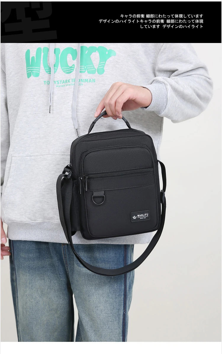 Fashion Casual Men's Bag Handbag High Quality Man Crossbody Bags Easy Travel Bag Stylish Men's Shoulder Bag With Bottle Pocket